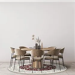 Tapis rond - Arabella (bordeaux)