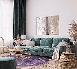 Tapis rond - Taknis (violet)