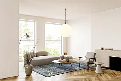 Tapis Wilton - Livley (bleu foncé)