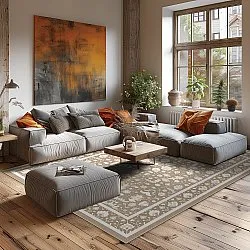 Tapis Wilton - Ember (beige/blanc cassé)