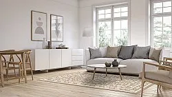 Tapis Wilton - Ember (beige/blanc cassé)