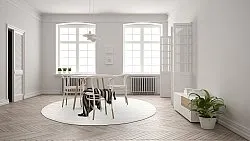 Tapis rond - Hamilton (blanc)