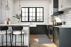 Tapis en plastique - Kensington (noir/blanc)