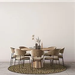 Tapis rond - Leopard (marron)