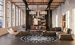 Tapis rond - Marineo (anthracite)