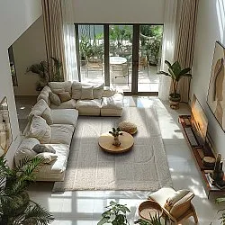 Tapis shaggy - Cremona Natural Cotton Shaggy (blanc cassé)