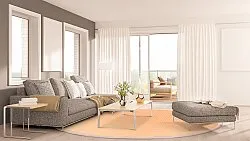 Tapis rond (sisal) - Agave (damas)