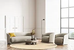 Tapis rond (sisal) - Agave (beige/beige)
