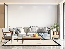 Tapis en sisal - Agave (noir/blanc cassé)