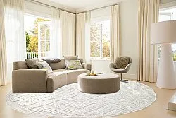 Tapis rond - Intérieur/Extérieur Shirley (crème)