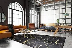 Tapis Wilton - Vieste (noir/doré)