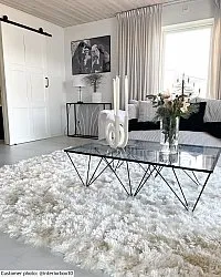 Tapis à poils longs - Janjira (blanc)