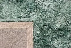 Tapis à poils longs - Janjira (bleu-vert)