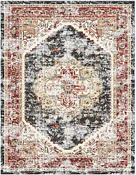 Tapis Wilton - Javis (rouge/multicolore)