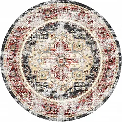 Tapis rond - Javis (rouge/multicolore)