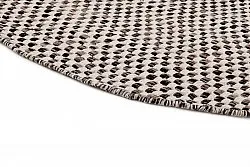 Tapis rond - Jenim (noir/blanc)