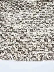 Tapis rond - Jenim (gris/blanc)