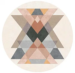 Tapis rond - Jeral (beige/multicolore)