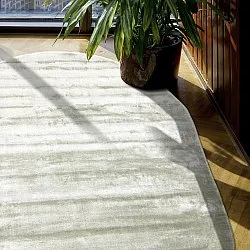 Tapis ovale en viscose - Jodhpur Special Luxury Edition (vert)