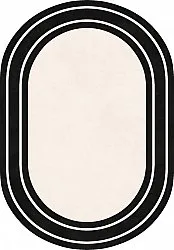 Tapis ovale - Josie (noir)