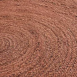 Tapis rond en jute - Amasia (châtaigne)