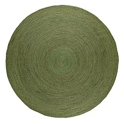 Tapis rond en jute - Amasia (vert militaire)