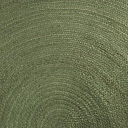 Tapis rond en jute - Amasia (vert militaire)