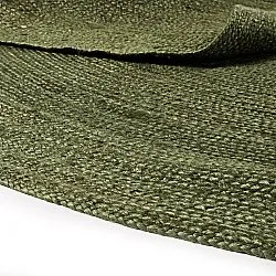 Tapis rond en jute - Amasia (vert militaire)