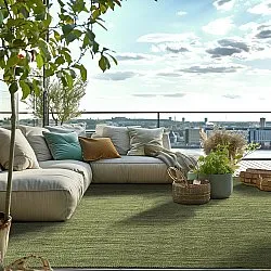Tapis en jute - Amasia (vert militaire)