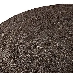Tapis rond en jute - Amasia (gris foncé)