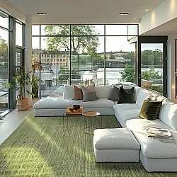 Tapis en jute - Amasia (olive)
