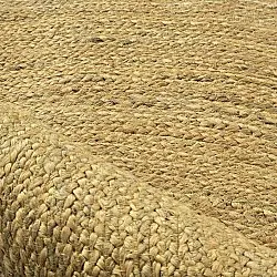 Tapis rond en jute - Amasia (orange)