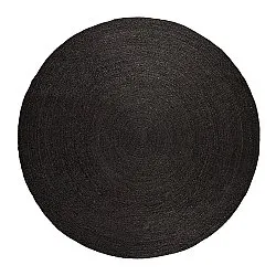 Tapis rond en jute - Amasia (noir)