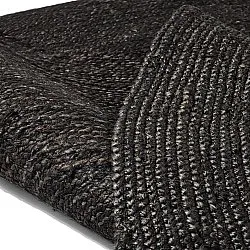 Tapis rond en jute - Amasia (noir)