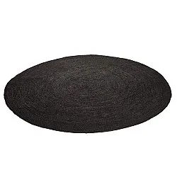 Tapis rond en jute - Amasia (noir)