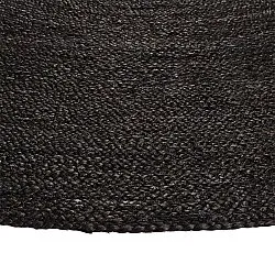 Tapis rond en jute - Amasia (noir)