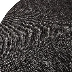 Tapis rond en jute - Amasia (noir)