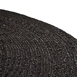 Tapis rond en jute - Amasia (noir)