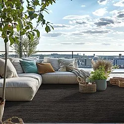 Tapis en jute - Amasia (noir)