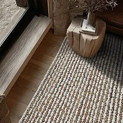 Tapis chanvre - Bally Jute/wool Bubble (nature/blanc)