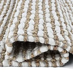 Tapis chanvre - Bally Jute/wool Bubble (nature/blanc)