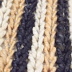 Tapis chanvre - Howrah Braided Jute (naturel/blanc/noir)