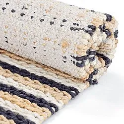 Tapis chanvre - Howrah Braided Jute (naturel/blanc/noir)