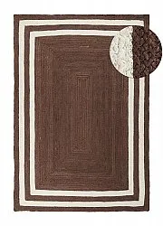 Tapis chanvre - Jessore (marron/blanc)