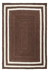 Tapis chanvre - Jessore (marron/blanc)