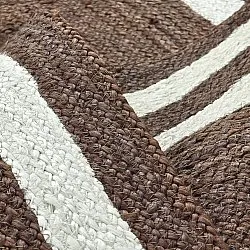 Tapis chanvre - Jessore (marron/blanc)