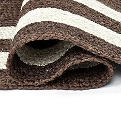 Tapis chanvre - Jessore (marron/blanc)