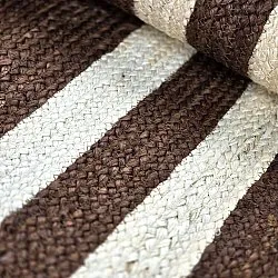 Tapis chanvre - Jessore (marron/blanc)