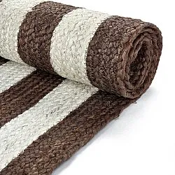 Tapis chanvre - Jessore (marron/blanc)