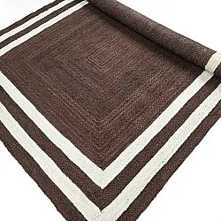 Tapis chanvre - Jessore (marron/blanc)